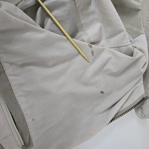 Weatherproof Microfiber Bomber Golf Jacket Men L Full zip Lined Pockets Khaki - Picture 12 of 12